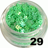 Kwiatki z dziurką jasna zieleń 5ml - 29