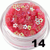 Kwiatki z dziurką koralowe aqua 5ml - 14