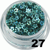 Kwiatki z dziurką turkusowe 5ml - 27