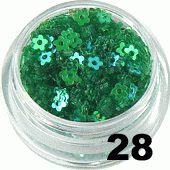Kwiatki z dziurką zielone 5ml - 28