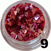 Ozdoba do paznokci Myszka Miki czerwona hologram w w pojemniczku 5ml - 9