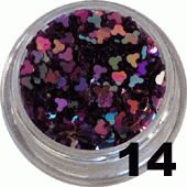 Ozdoba do paznokci Myszka Miki fioletowy hologram w w pojemniczku 5ml - 14