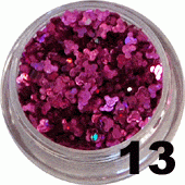 Ozdoba do paznokci Myszka Miki fuksja hologram w w pojemniczku 5ml - 13
