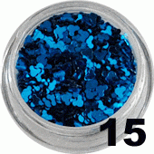 Ozdoba do paznokci Myszka Miki niebieska hologram w w pojemniczku 5ml - 15