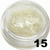 Ozdoba do paznokci nitki śmietankowe w pojemniczku 5ml - 15