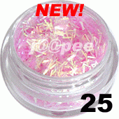 Ozdoba do paznokci nitki różowe opalizujące w pojemniczku 5ml - 25