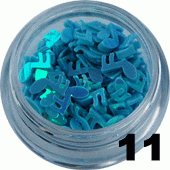 Ozdoba do paznokci nutki w pojemniczku błękitne opalizujące 5ml - 11