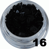 Ozdoba do paznokci nutki w pojemniczku czarne 5ml - 16