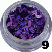 Ozdoba do paznokci nutki w pojemniczku fioletowe hologramowe 5ml - 9