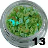 Ozdoba do paznokci nutki w pojemniczku pistacjowe opalizujące 5 ml - 13