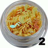 Ozdoba do paznokci nutki w pojemniczku żółte opalizujące 5ml - 2