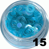 Ozdoba do paznokci Okręgi błękitne aqua w pojemniczku 5ml - 15