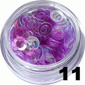 Ozdoba do paznokci Okręgi fioletowe aqua w pojemniczku 5ml - 11