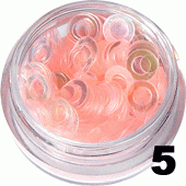 Ozdoba do paznokci Okręgi łososiowe aqua w pojemniczku 5ml - 5