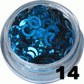 Ozdoba do paznokci Okręgi niebieskie w pojemniczku 5ml - 14