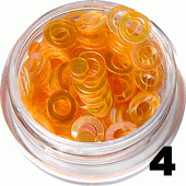 Ozdoba do paznokci Okręgi pomarańczowe aqua w pojemniczku 5ml - 4