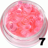Ozdoba do paznokci Okręgi różowe aqua w pojemniczku 5ml - 7