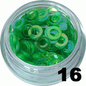 Ozdoba do paznokci Okręgi zielone aqua w pojemniczku 5ml - 16