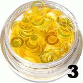 Ozdoba do paznokci Okręgi żółte aqua w pojemniczku 5ml - 3