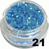 Ozdoba do paznokci Piegi  błękitne aqua w pojemniczku 5ml - 21