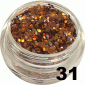 Ozdoba do paznokci Piegi  brązowe hologram w pojemniczku 5ml - 31