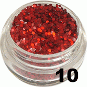 Ozdoba do paznokci Piegi  czerwone hologram w pojemniczku 5ml - 10