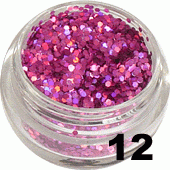 Ozdoba do paznokci Piegi  fuksja hologram w pojemniczku 5ml - 12