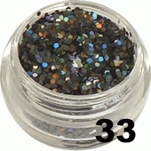 Ozdoba do paznokci Piegi grafitowe hologram w pojemniczku 5ml - 33