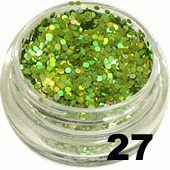 Ozdoba do paznokci Piegi wiosenna zieleń hologram w pojemniczku 5ml - 27