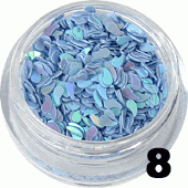 Ozdoba do paznokci Przecinki błękitne w pojemniczku 5ml - 8