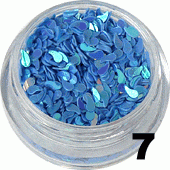 Ozdoba do paznokci Przecinki niebieskie w pojemniczku 5ml - 7