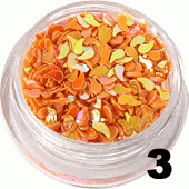 Ozdoba do paznokci Przecinki pomarańczowe w pojemniczku 5ml - 3