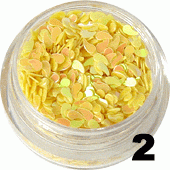 Ozdoba do paznokci Przecinki żółte w pojemniczku 5ml - 2