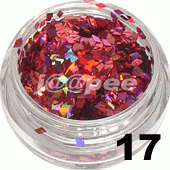 Ozdoba do paznokci Romby czerwone hologram w pojemniczku 5ml - 17