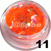 Ozdoba do paznokci Romby pomarańczowe neon w pojemniczku 5ml - 11