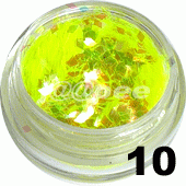 Ozdoba do paznokci Romby żółte neon w pojemniczku 5ml - 10