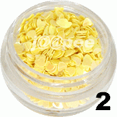 Ozdoba do paznokci Serduszka pełne żółte  w pojemniczku 5ml - 2