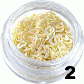 Ozdoba do paznokci Serduszka ramka ecru w pojemniczku 5ml- 2