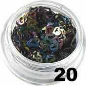 Ozdoba do paznokci Serduszka ramka grafitowe w pojemniczku 5ml- 20