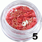 Ozdoba do paznokci Serduszka ramka koralowe w pojemniczku 5ml- 5