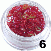 Ozdoba do paznokci Serduszka ramka wiśniowe aqua w pojemniczku 5ml- 6