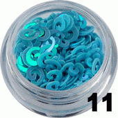 Ozdoba do paznokci Ślimaczki błękitne opalizujące w pojemniczku 5ml