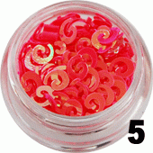 Ozdoba do paznokci Ślimaczki koralowe opalizujące w pojemniczku 5ml