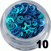 Ozdoba do paznokci Ślimaczki niebieskie opalizujące w pojemniczku 5ml