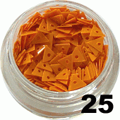 Ozdoba do paznokci Trójkąty ciemny pomarańcz w pojemniczku 5ml - 25