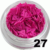 Ozdoba do paznokci Trójkąty fuksja w pojemniczku 5ml - 27