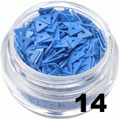 Ozdoba do paznokci Trójkąty niebieskie w pojemniczku 5ml - 14