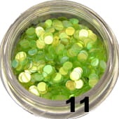 11.Kółeczka pełne do zdobienia paznokci limonkowe 5 ml