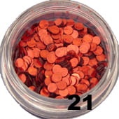 21.Kółeczka pełne do zdobienia paznokci koralowe 5 ml