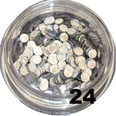 24.Kółeczka pełne do zdobienia paznokci szaro-siwy mix 5 ml